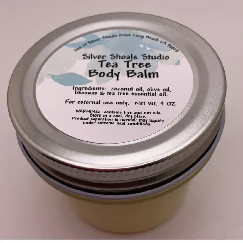 Made by Me! Body Balm - TEA TREE - 4 OZ Made with Beeswax! READ