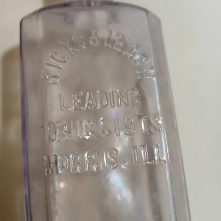 Antique Quake Druggist Apotheosis Pharmacy Glass Bottles 3 Bottles