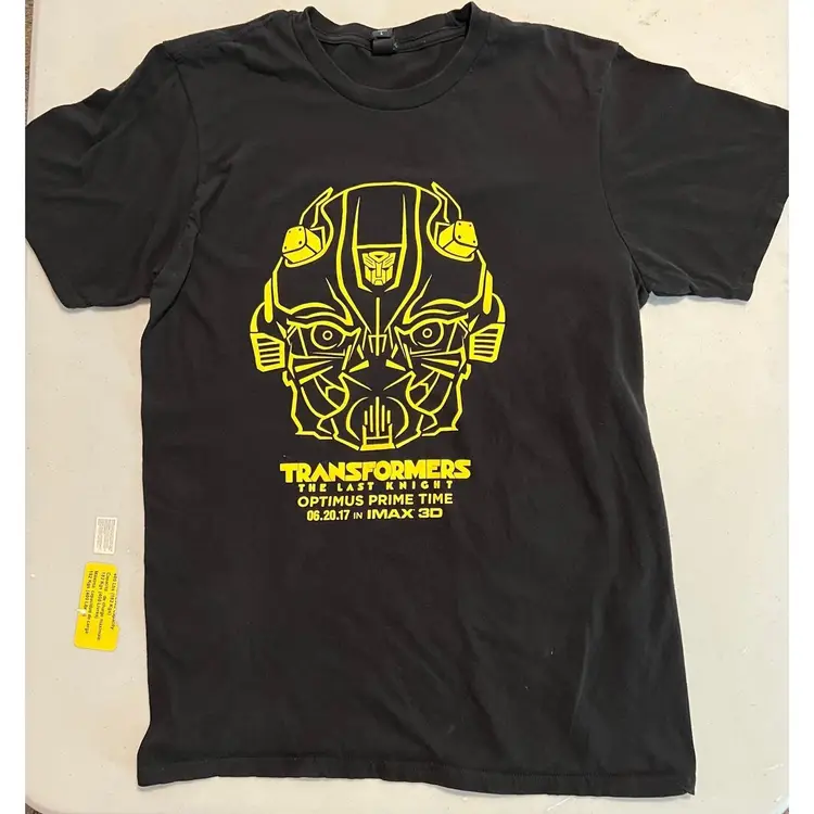 Transformers The Last Knight Optimus Prime Time T-Shirt Size L Limited Edition