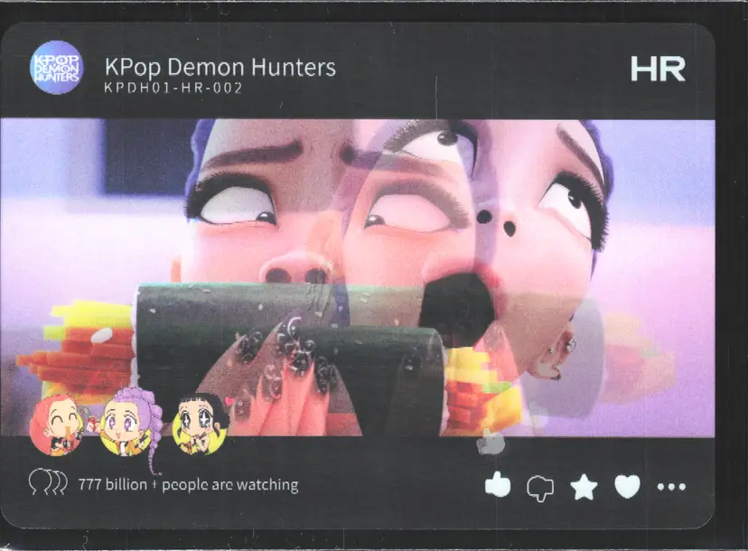 Rumi Eating Sushi KPop Demon Hunters Trading Card HR-002 Movie Scene