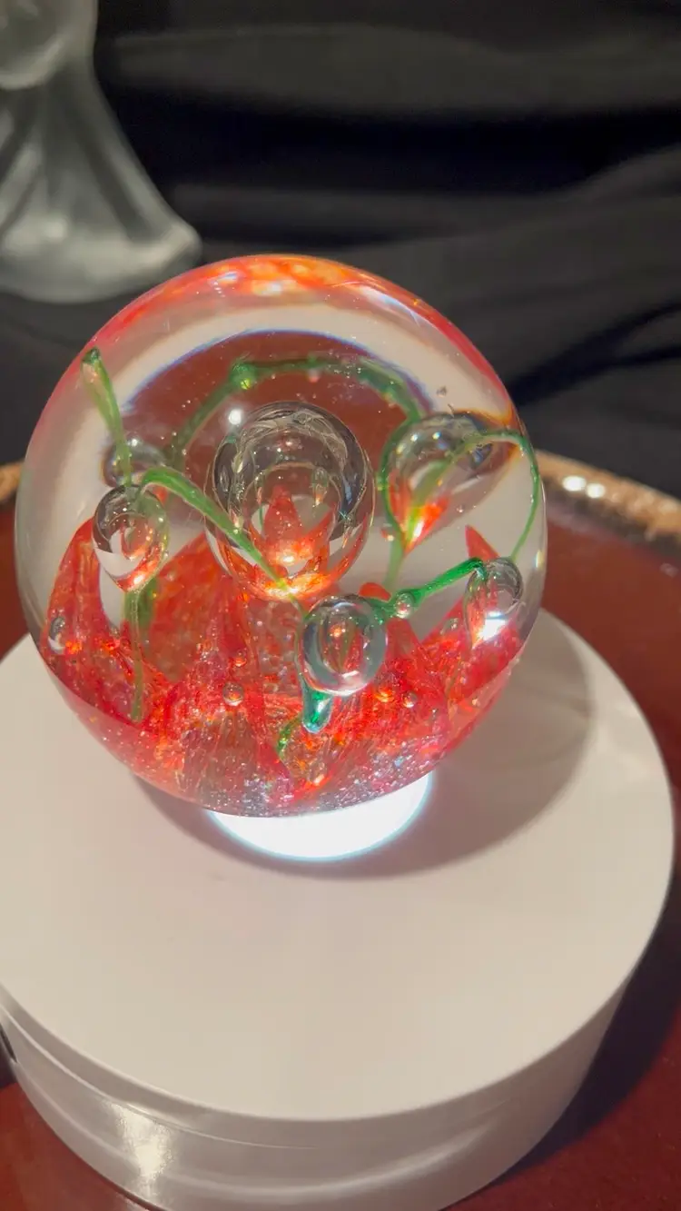 Vintage Hand Blown Art Glass  Paperweight