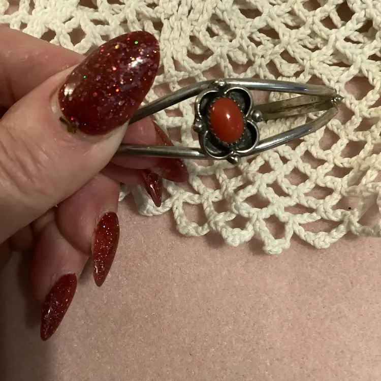 925 Cuff With Carnelian