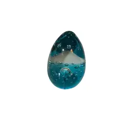 MSH Mt St Helens 1987 Dragons Egg U Usual Colorway & Suspended Controlled Bubble Paperweight - 2.25”