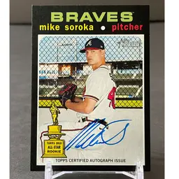 #02 - Mike Soroka Topps Heritage High Number Real One Auto - Atlanta Braves