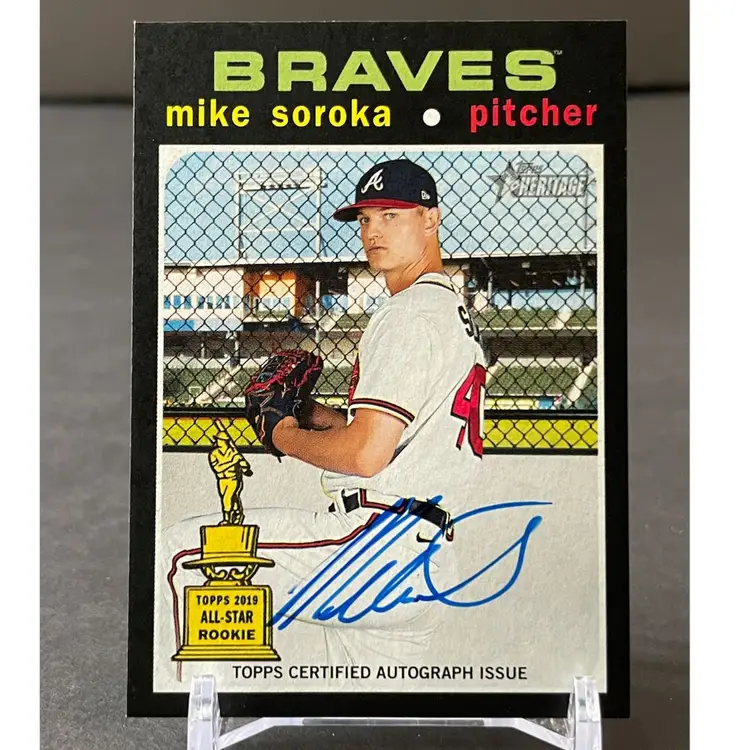 #02 - Mike Soroka Topps Heritage High Number Real One Auto - Atlanta Braves