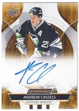 2024-25 Upper Deck Engrained Icons Autographs #CAAC Andrew Cassels Hartford Whalers Hockey Card