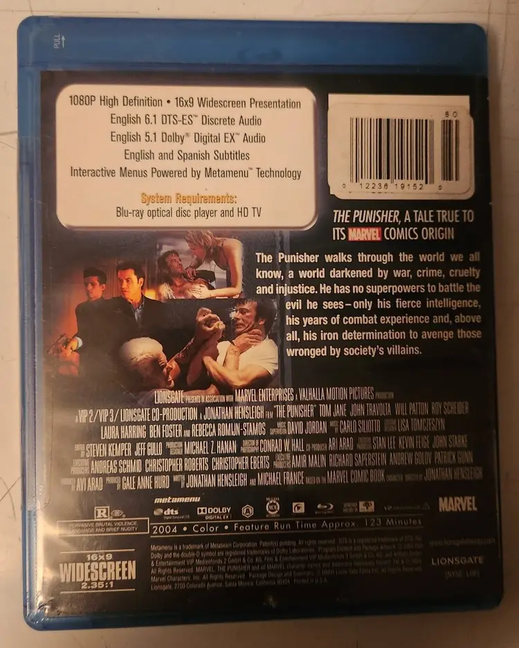 The Punisher Blu-ray - Intense Action Thriller
