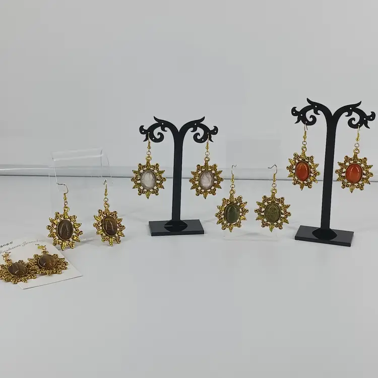 Five Pair of Gemstone Earrings