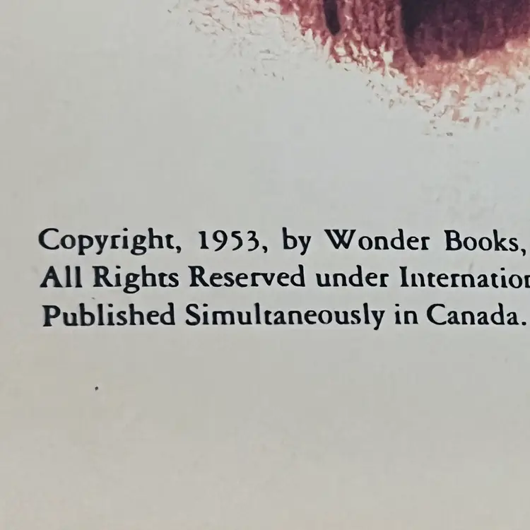Vintage 1953 "The christmas Puppy" Wonder Book - Santa and Puppy Children's Storybook
