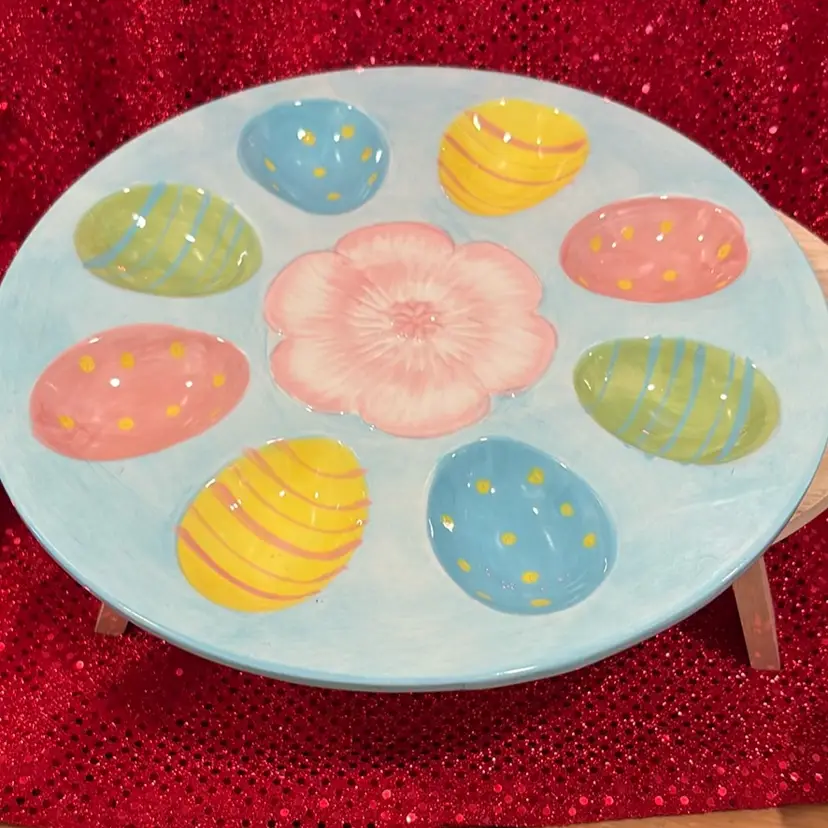 Spring Deviled Egg Plate