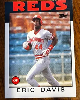 1986 Topps Collector Sports Baseball Trading Card Reds Eric Davis #28