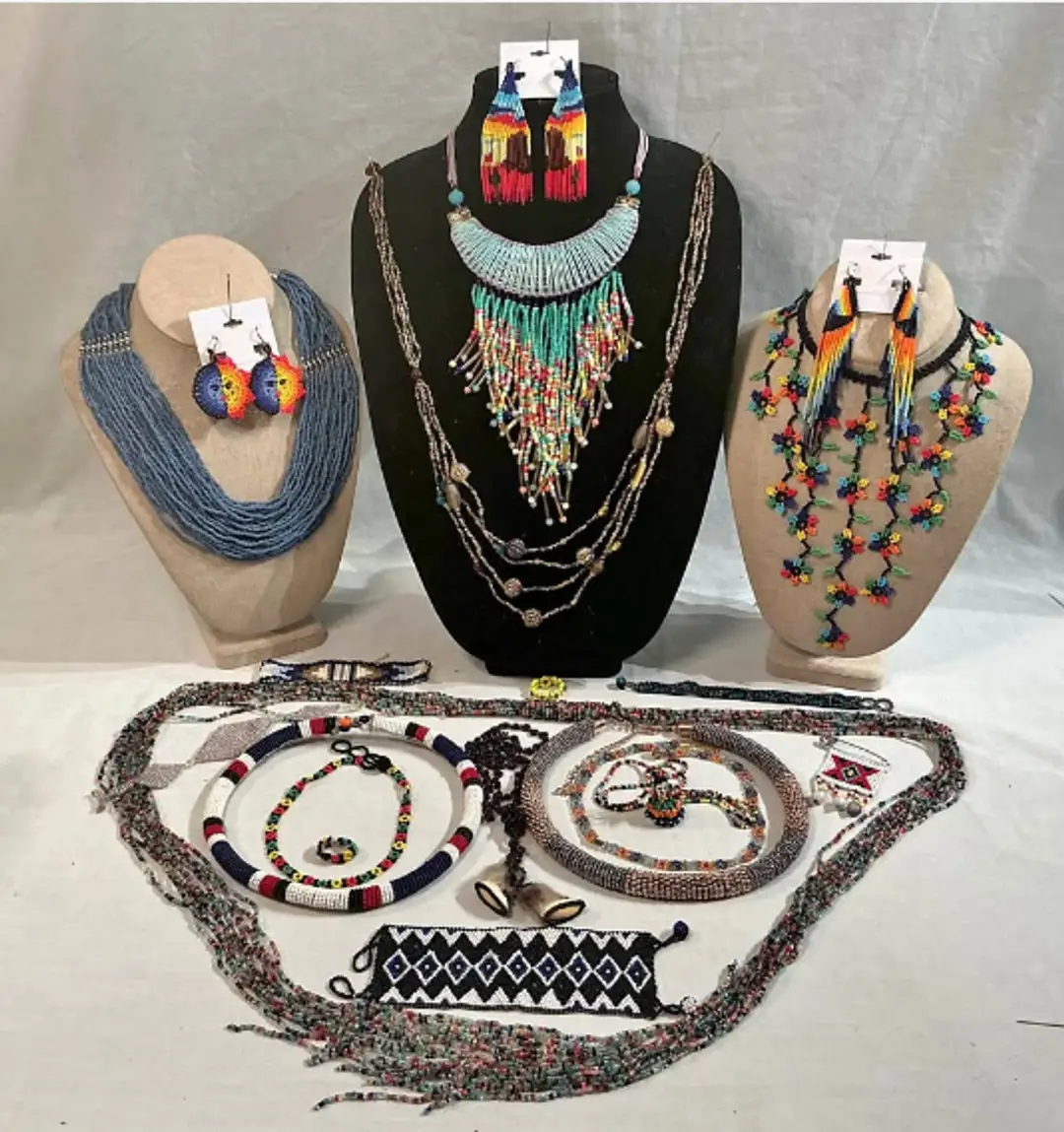 💎Curated Artisan Beaded Jewelry Collection (25+ Pieces) • Statement, Tribal & Bohemian Luxe Lot