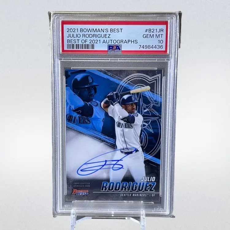 Julio Rodriguez Bowman’s Best Auto PSA 10 Seattle Mariners