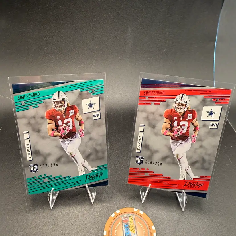 Simi Fehoko RC 2-card /199 & /299 2021 Prestige Dallas Cowboys