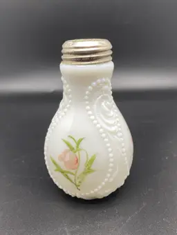 Antique Milk Glass Lightbulb Shaped Shaker