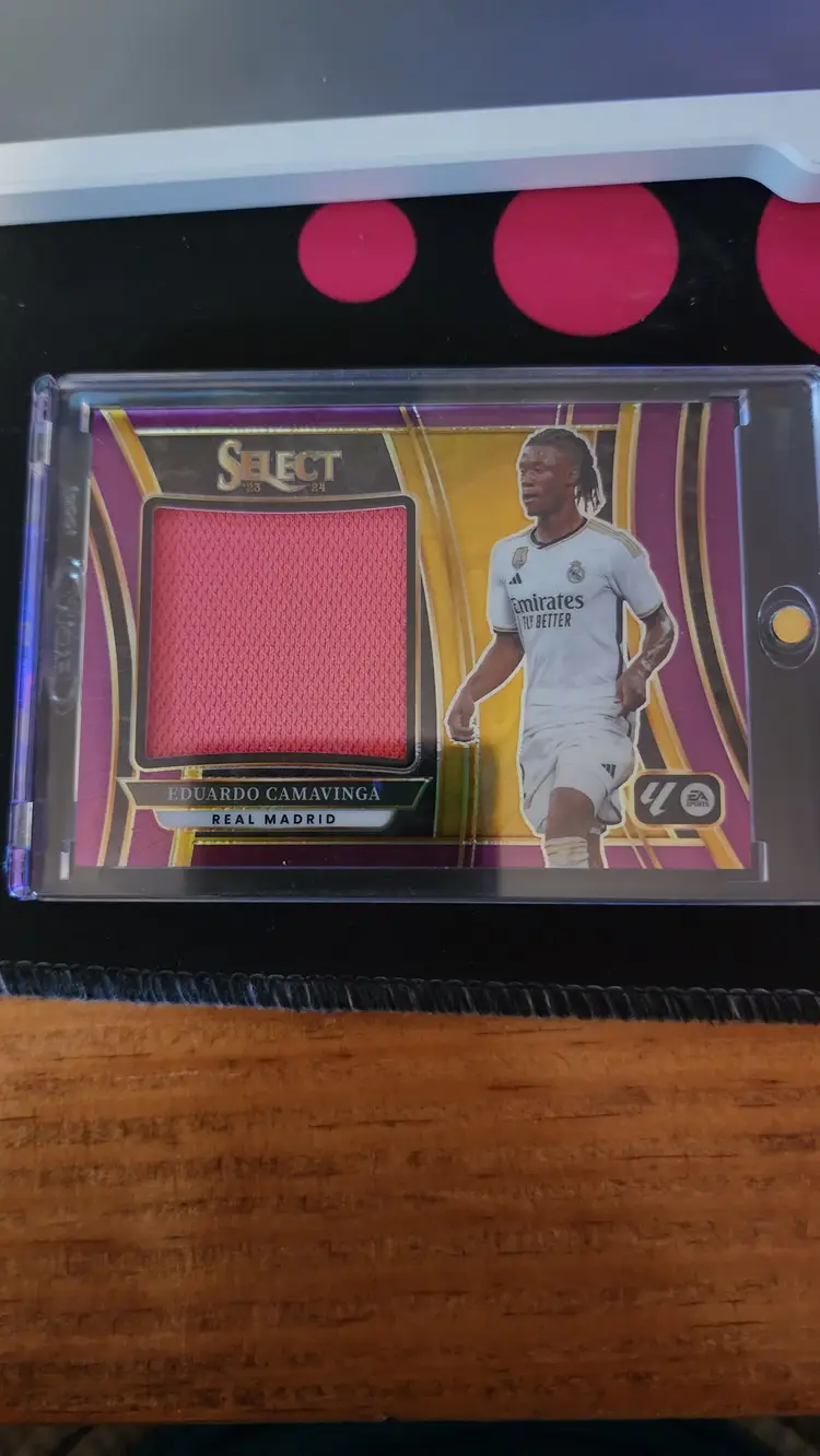 2023-24 Panini Select La Liga Eduardo Camavinga Jumbo Swatch Silver 29/49