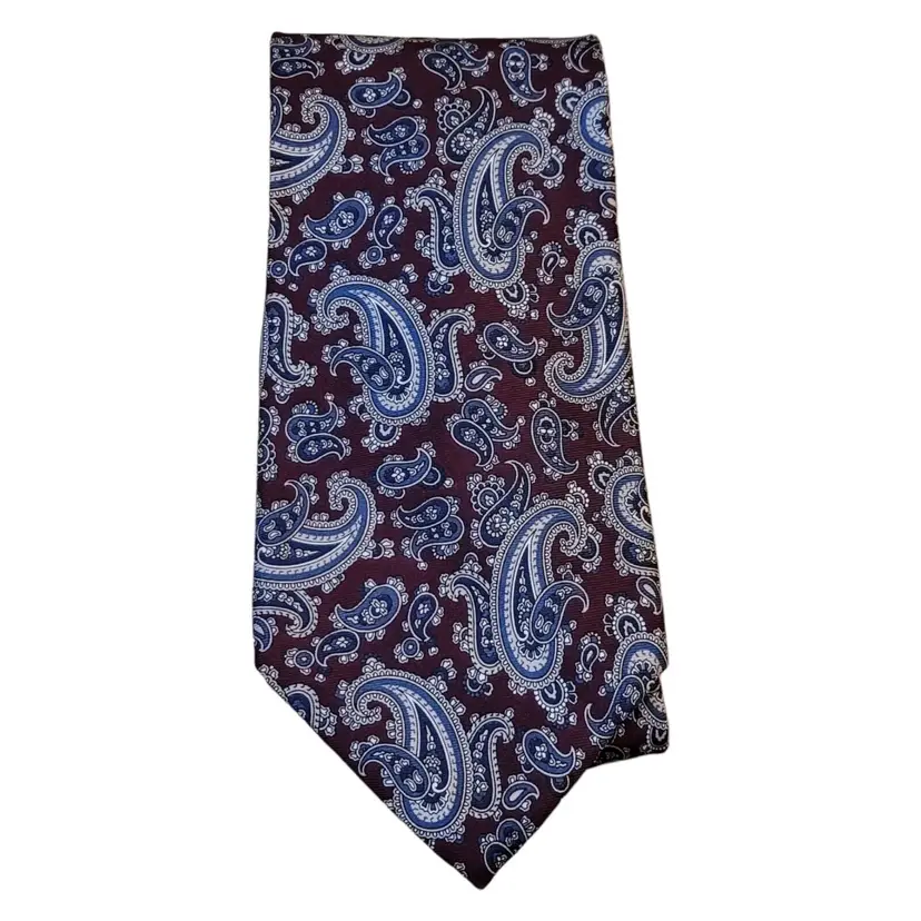 Vintage Bert Pulitzer Mens Formal Neck Tie Maroon All Silk Made in  USA 