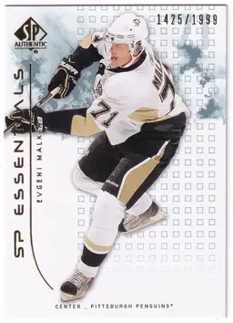 2009-10 SP Authentic #112 Evgeni Malkin ESS Pittsburgh Penguins Hockey Card