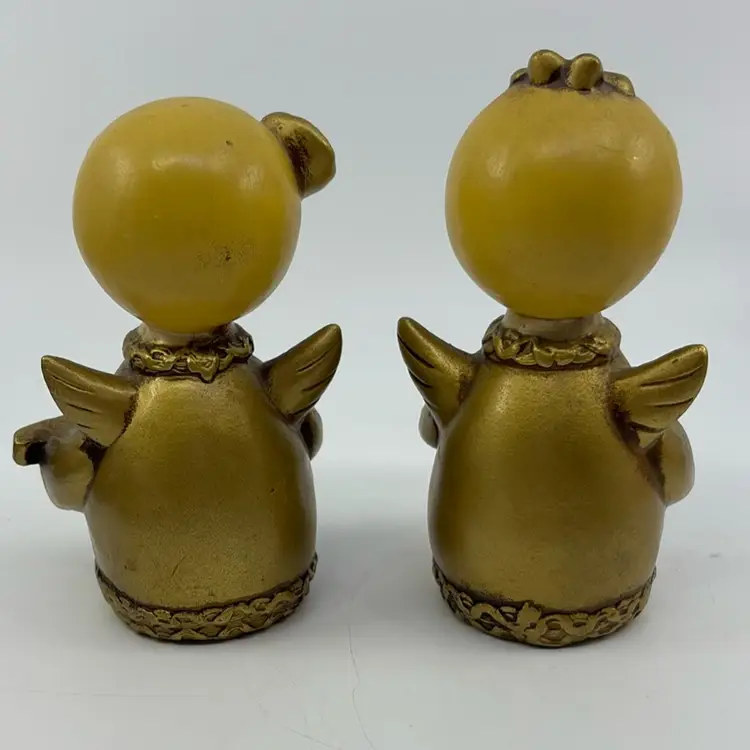 HTF Paper Mache Mid Century Angel Figures Japan 5”