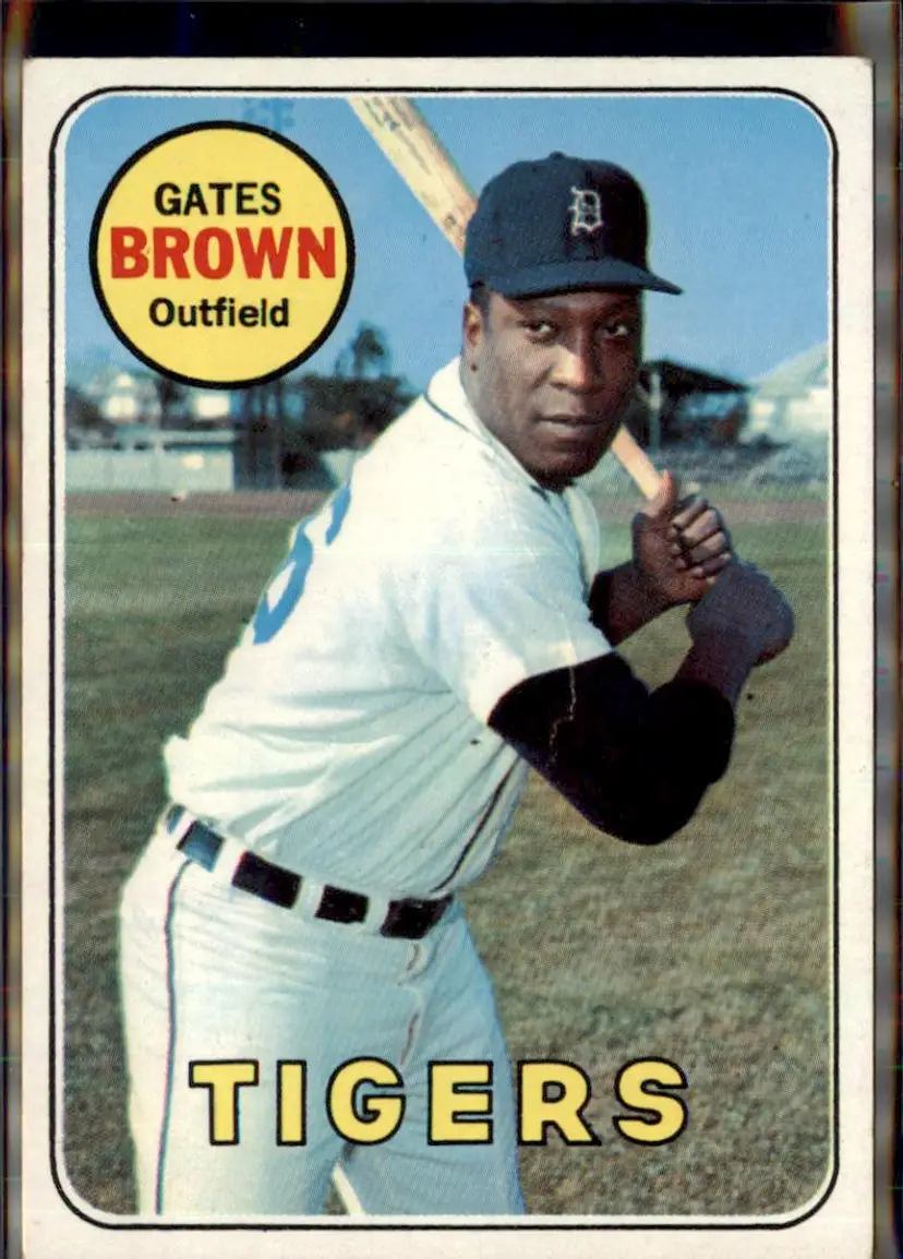1969 Topps #256 Gates Brown - (pk3) - Detroit Tigers