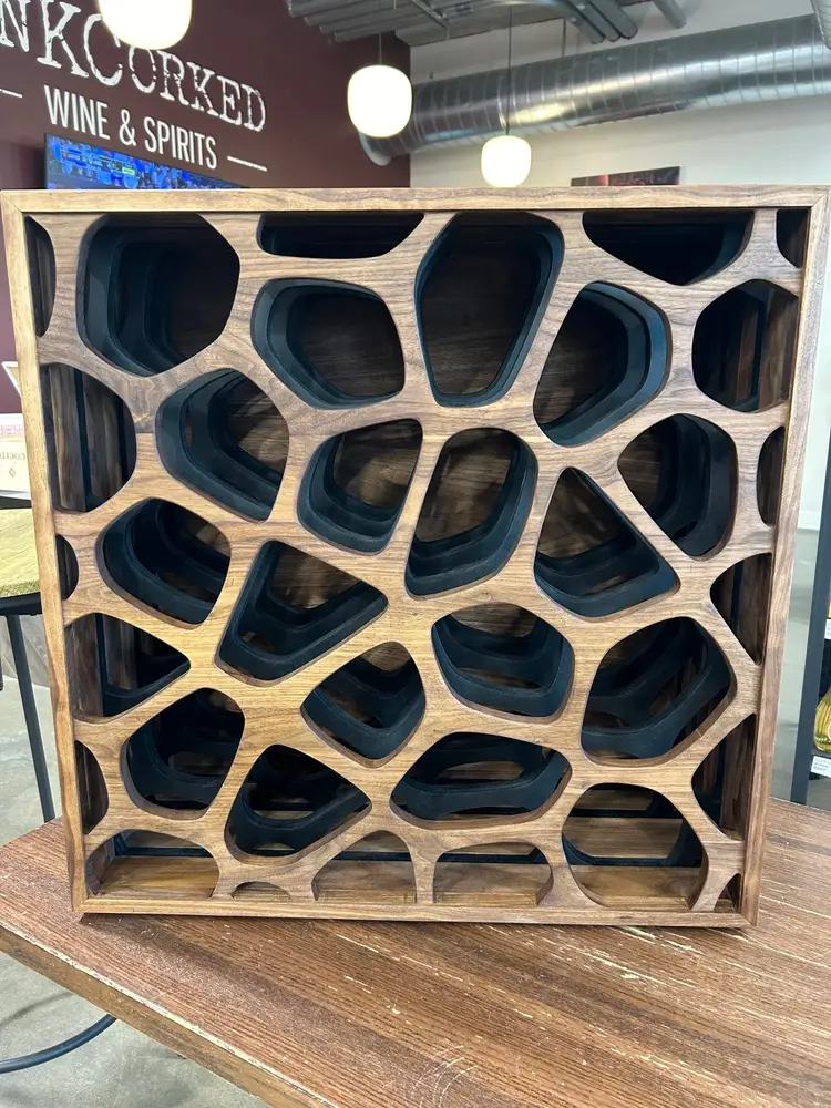 Figured Walnut Honeycomb Winerack