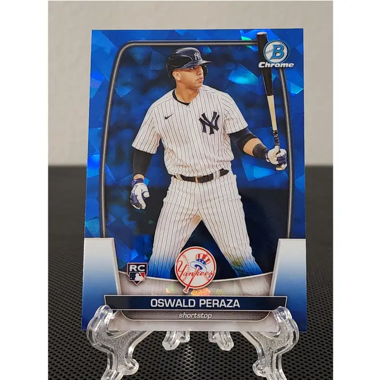 Oswald Peraza 2023 Bowman Chrome Sapphire RC - Yankees