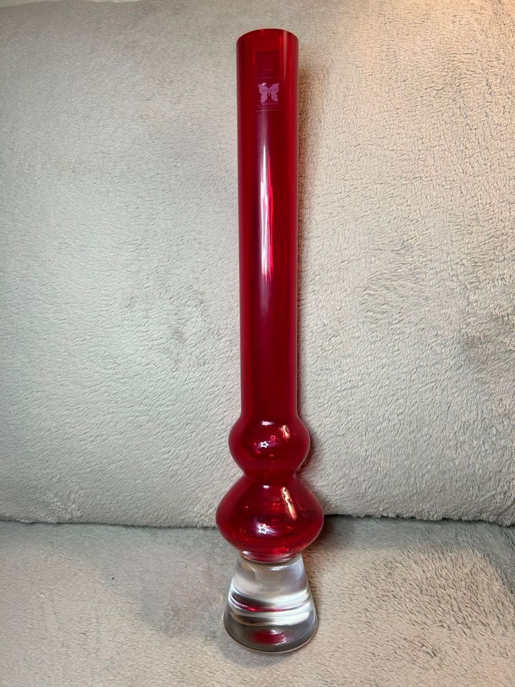 Vintage Waterford Marquis Red Crystal Samba Vase