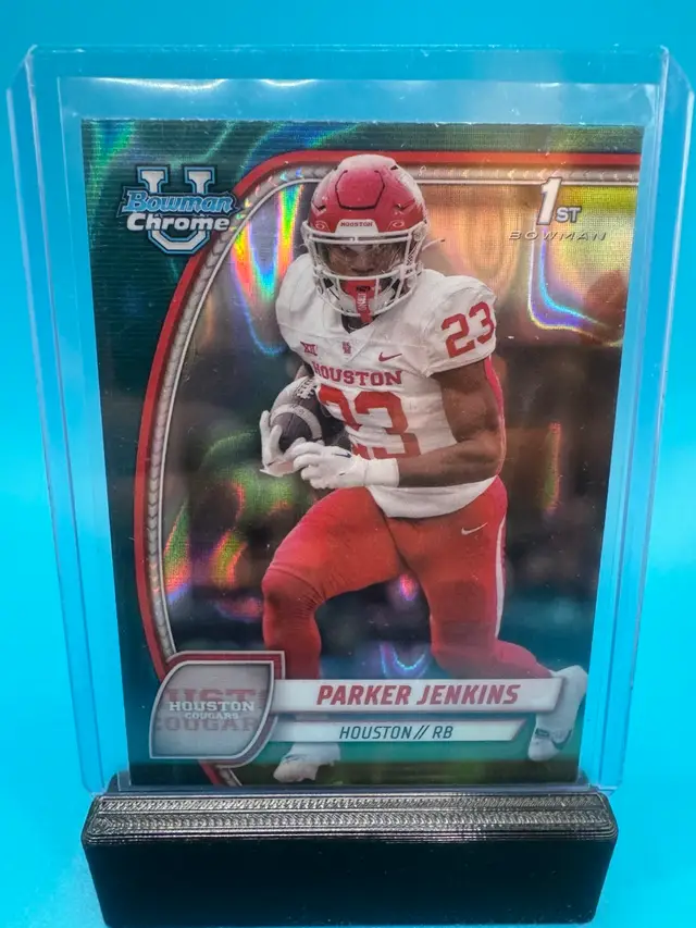 Parker Jenkins 1st Bowman Chrome U Teal Lava Refractor Houston Cougars