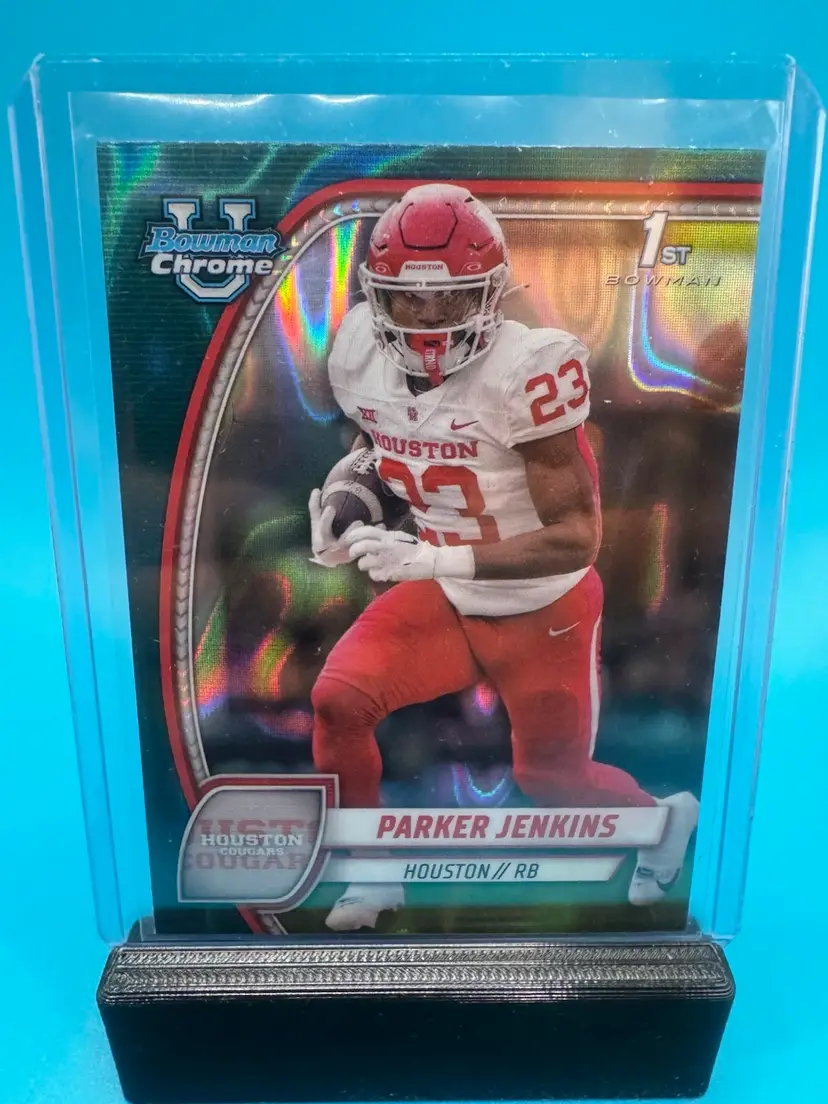 Parker Jenkins 1st Bowman Chrome U Teal Lava Refractor Houston Cougars