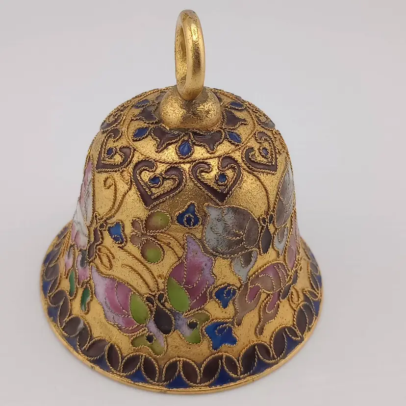 Butterfly cloisonne bell