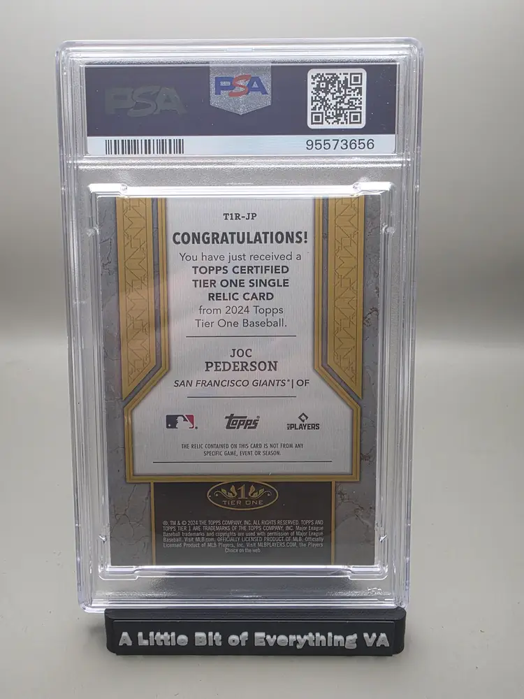JOC PEDERSON #T1RJP 2024 Topps Tier One Tier One Relics PSA 9 #/199