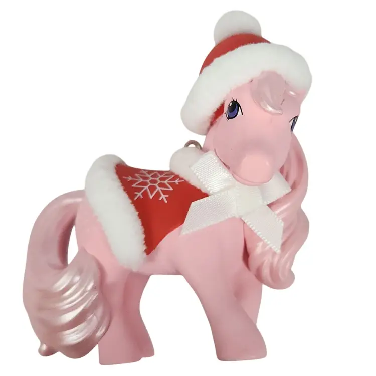 2024 Hallmark Winter Chic Cotton Candy Little Pony Ornament IOB QXI7831 SIGNED