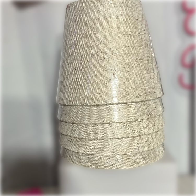 Set Of 5 GO&So Clip On Lamp Shade Beige Linen