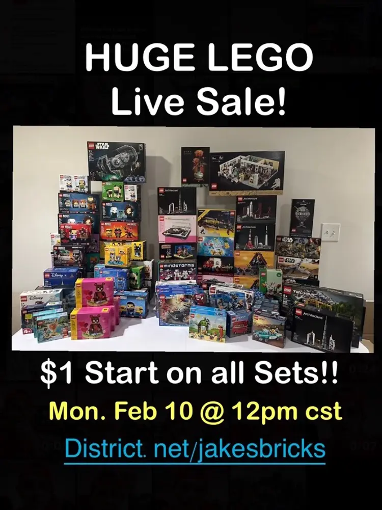 HUGE LEGO Live Sale: Mon. Feb 10th @12pm cst
