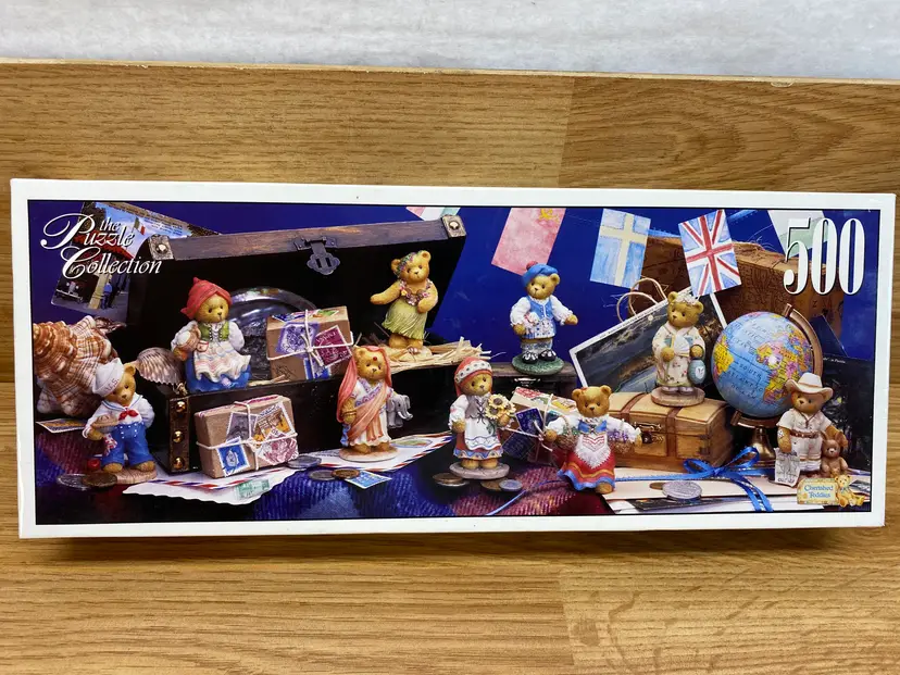 Vtg 1998 Priscilla Hilman Cherish Teddies  International Paw Palls 500 Pieces Jig Puzzle