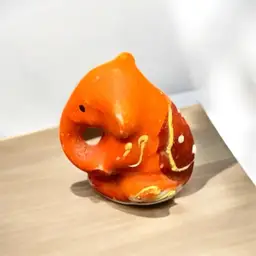 Vintage Japan Ceramic Orange Elephant 1/2”x1”