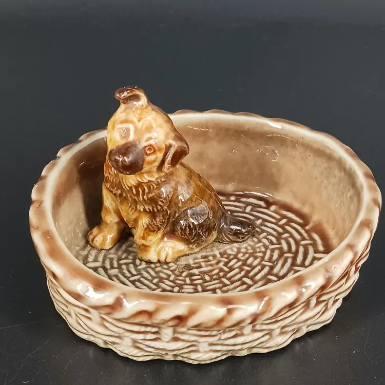 Wade English German Shepherd Puppy Dog Trinket Dish Hound Dog