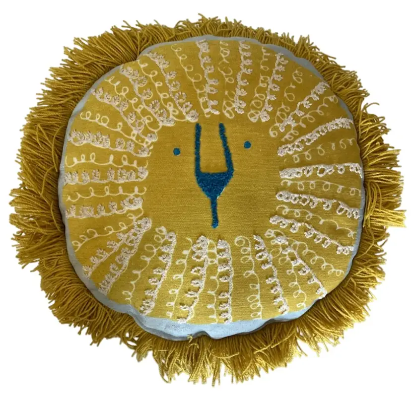 Super Cute Lion Face Throw Pillow 16”