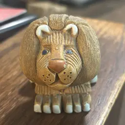 Artesania Rinconaba Signed Sculpture Ceramic Clay Lion*