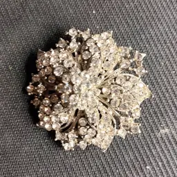 Vintage Floral Style Rhinestone Brooch