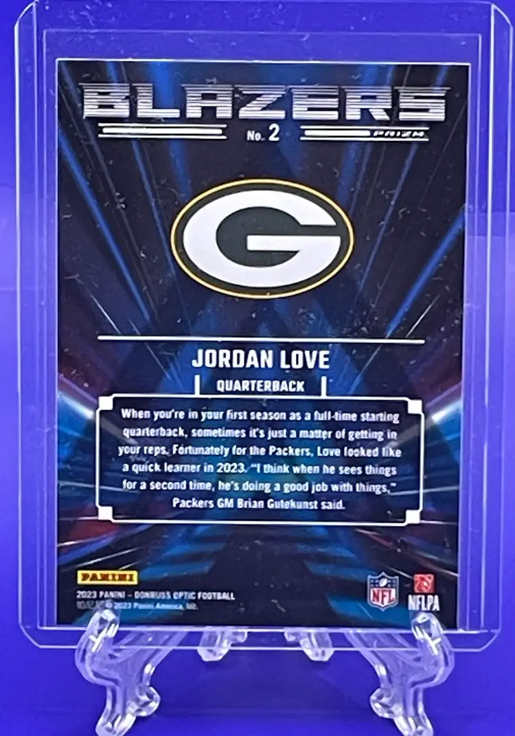 2023 Donruss Optic Football Jordan Love - Blazers - SSP - Case Hit