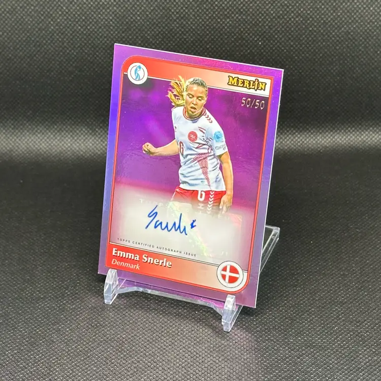 Emma Snerle Auto /50 2025 Topps Merlin Euros Autograph - Denmark