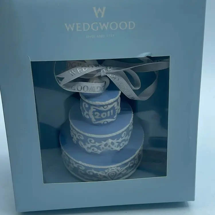 WEDGWOOD Our  First  Christmas  Together 2011 … Ornament  &  Box 2.75”