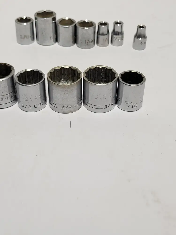 craftsman, sk and taiwan socket lot of 12