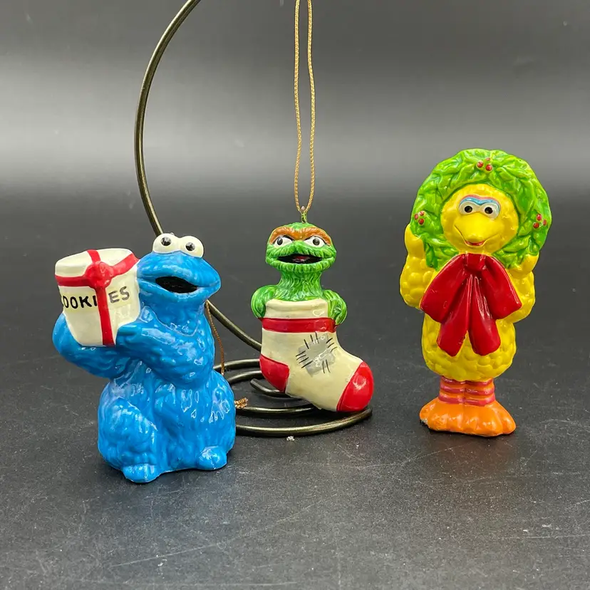 Sesame Street Muppets Inc Christmas Ornaments Big Bird Oscar Cookie Monster