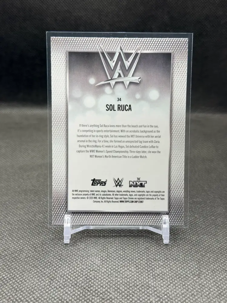 Sol Ruca 2026 Topps Chrome WWE Blue Geometric /150