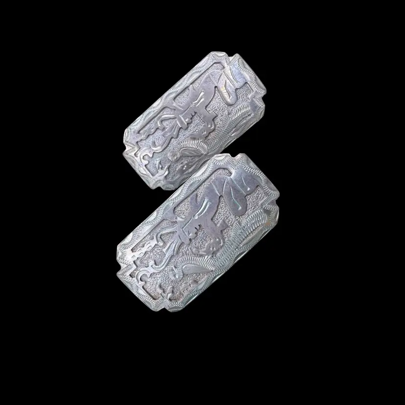 Vintage 900 Silver Guatemala Post Earrings