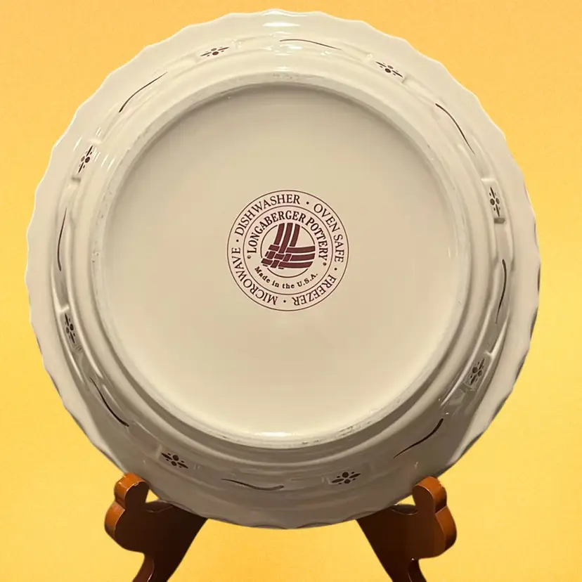 Longaberger Woven Traditions Red 10" Pie Plate