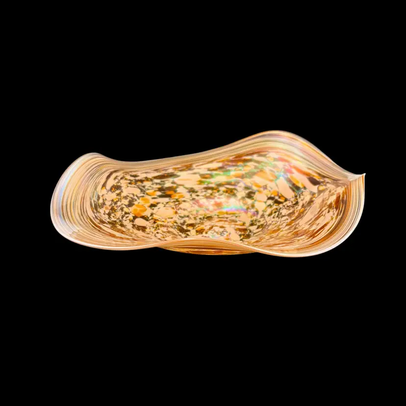 Vintage 92 James Alloway Dichoic Wavy Bowl Stunning Piece 11” Wide x 3” Tall