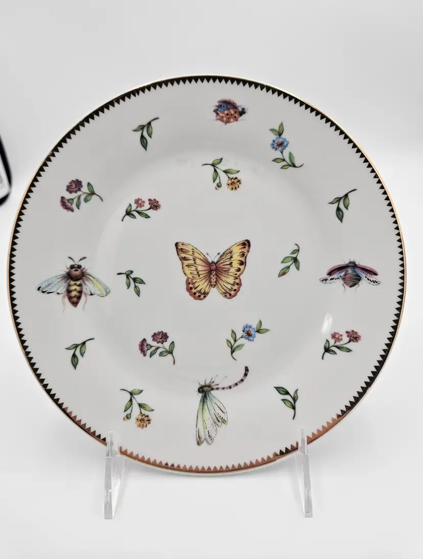 #C84 I Godinger & Co "Primavera" 2001-2009 Butterfly Porcelain Plate